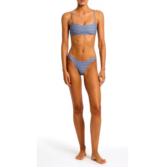 Triangl Blue MICA LOKO Sparkle Crop Bikini Bottom Size M - Picture 8 of 9